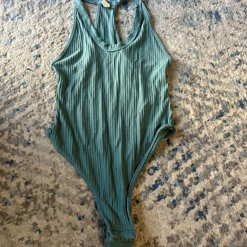 Free People speed dial bodysuit in color sea breeze, size XS - Picture 4 of 6